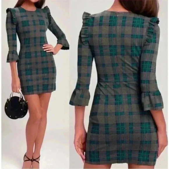 J.O.A. Roseanna Plaid Mini Dress NWT - Picture 6 of 7